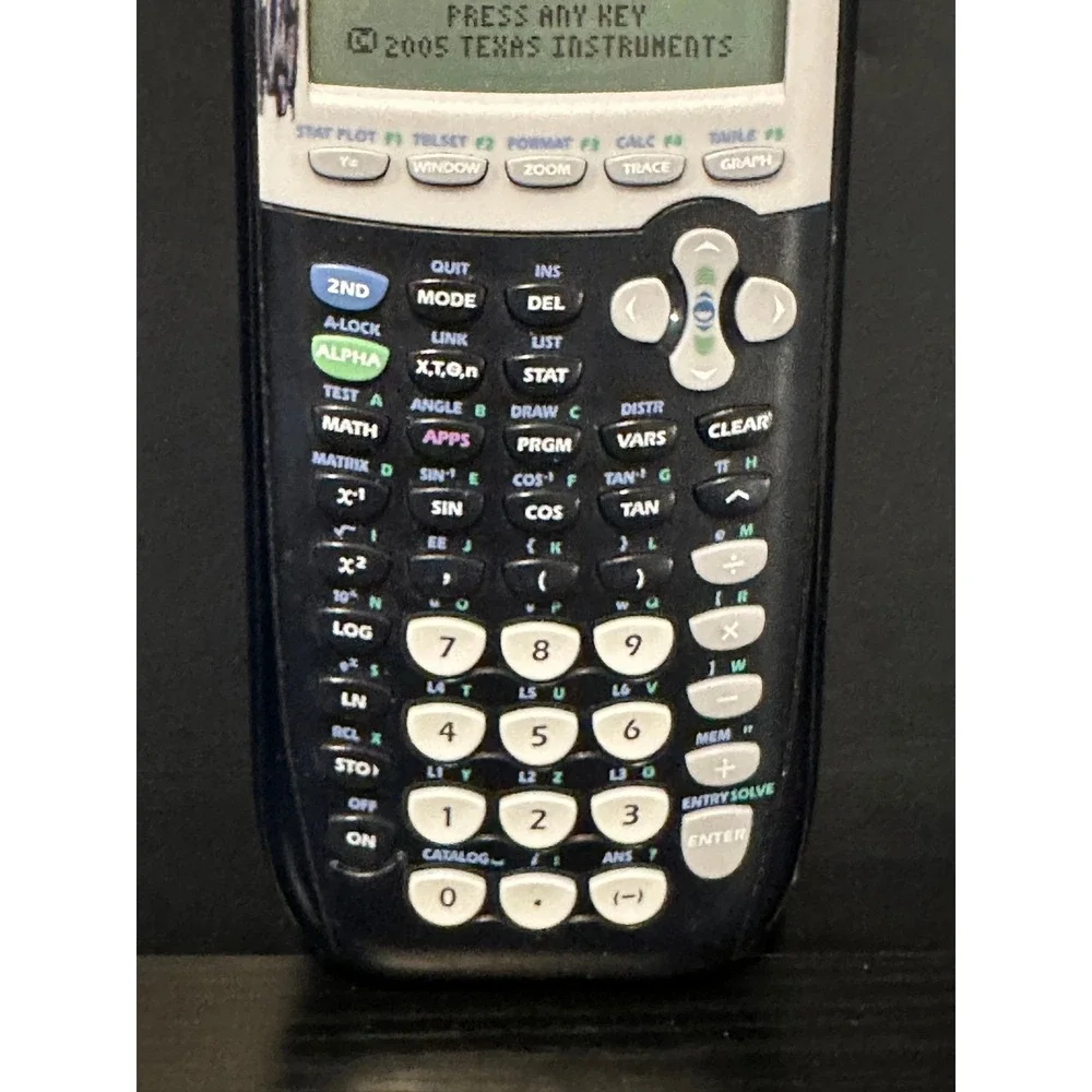Texas Instruments TI-84 Plus Graphing Calculator Black Silver SAT ACT AP Exam